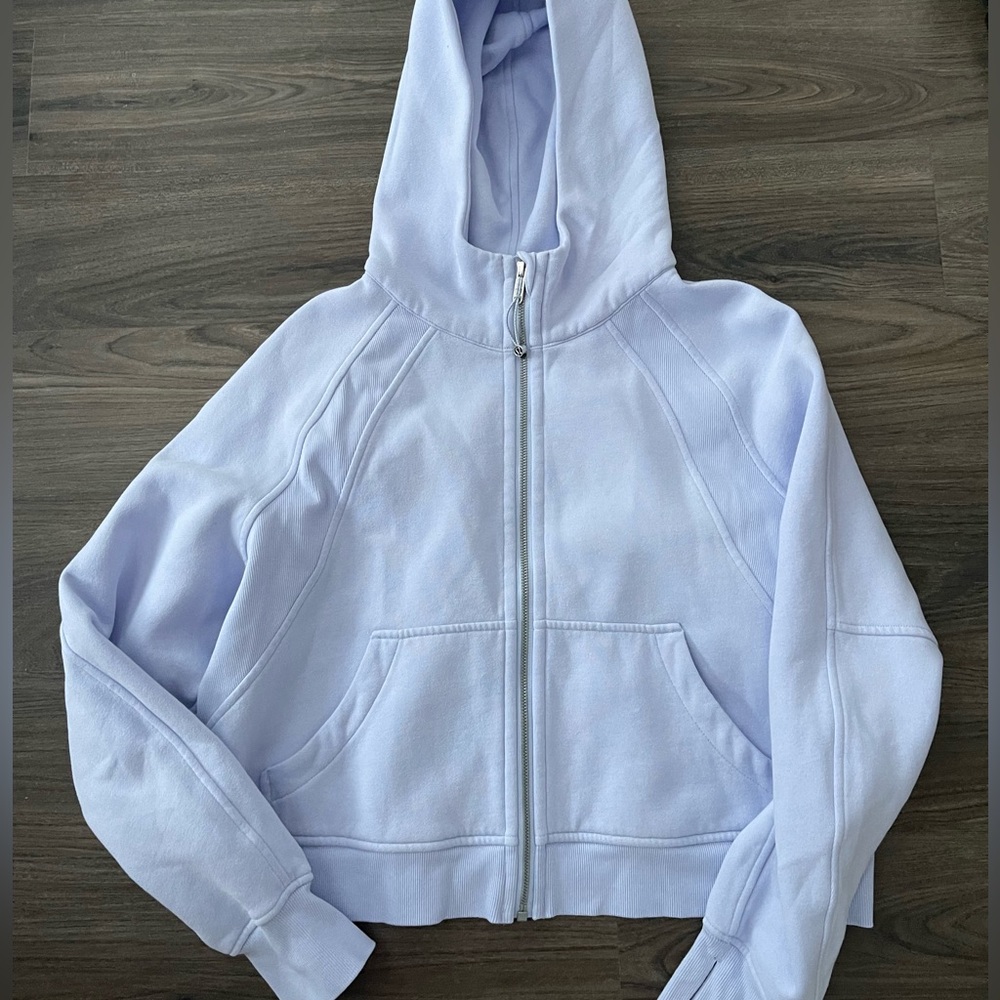 Lululemon pastel blue full zip scuba